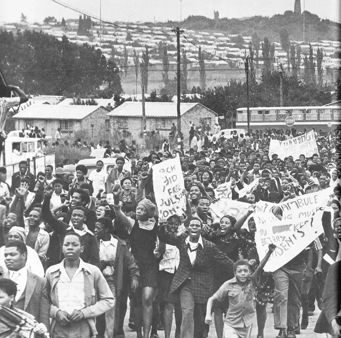Young activists raising fists for change - representing Youth Day